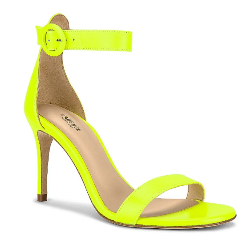 $495 MSRP - L'Agence Gisele II Heel in Neon Chartreuse - Sz 38 - NWOB